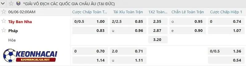 Tỷ lệ soi kèo nhà cái Tây Ban Nha vs Pháp